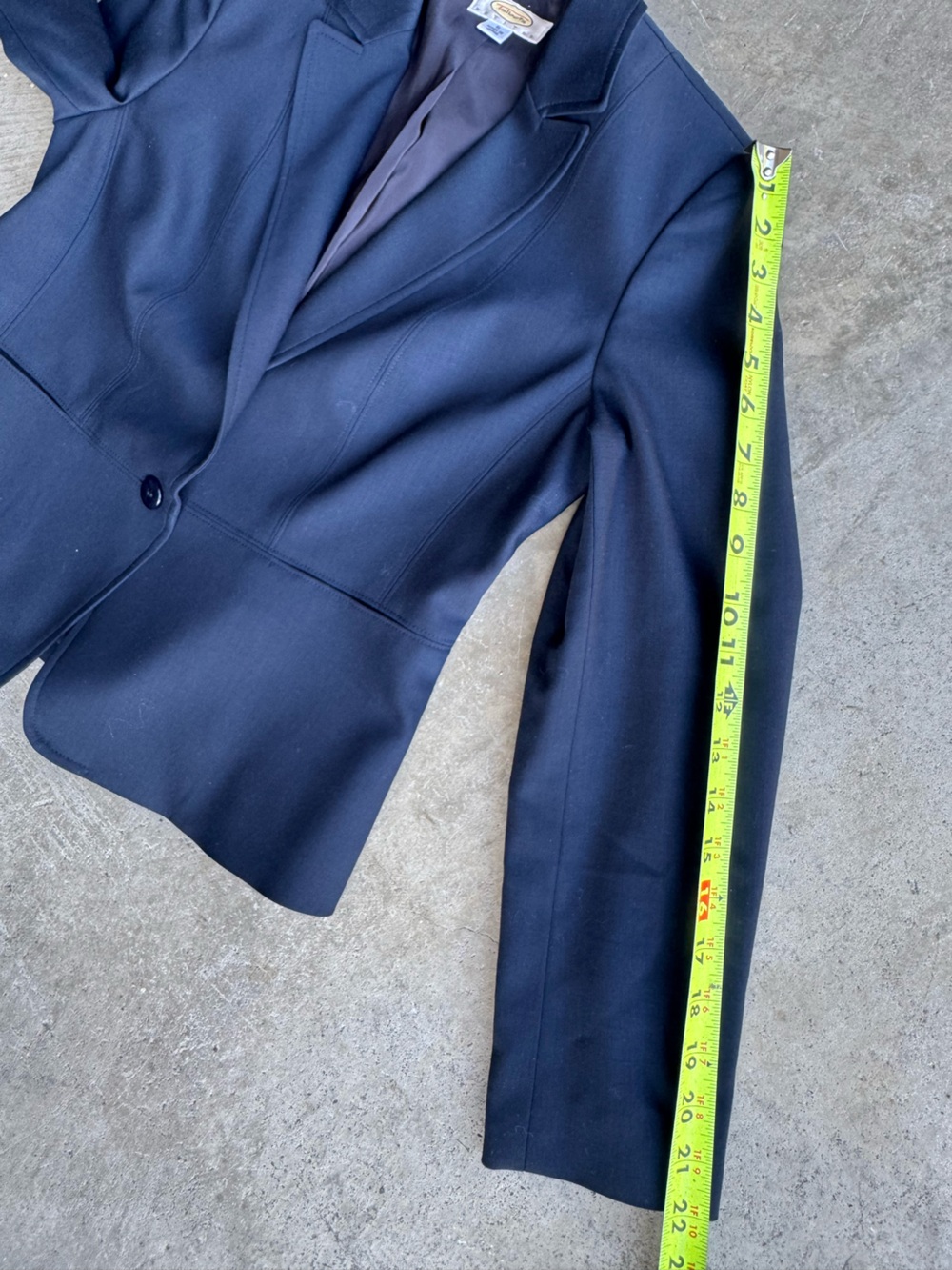 Talbots Navy Wool Single-Button Women's Blazer 6 Petite Tailored Professional - Picture 14 of 16